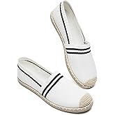 BABUDOG Womens Espadrilles Breathable Flats Shoes Mesh Slip on Loafers Soft White Flats