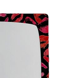 Lunarable Kiss 2 Pack Fitted Sheet, Passionate