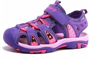 BODATU Boys' and Girls' Summer Outdoor Beach Sports Closed-Toe Sandals