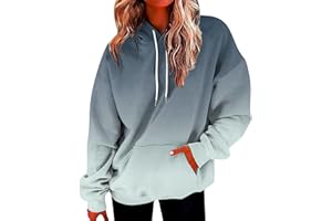 SHAOBGE Womens Plus Size Hoodies Tops Casual Long Sleeve Drawstring Loose Hooded Pullover Sweatshirt with Pocket