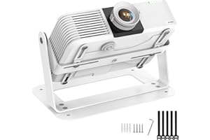 DAWASAPAT 360° Adjustable Stand Desktop Projector Mount Base - Projector Ceiling Mount with Adjustable Plate Arms with 4 Install Holes with Cable Ties