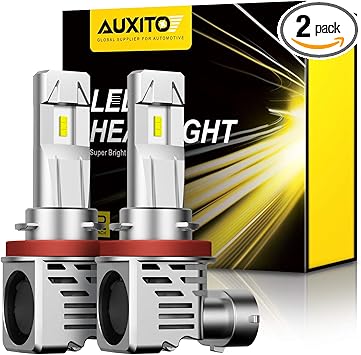 auxito h11 h8 h9 focos led inalambricos para faros delanteros 12000 lm por juego 6500 k bombillas led con luz blanca fria 2 unidades
