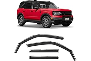 Voron Glass in-Channel Extra Durable Rain Guards for Ford Bronco Sport 2021-2026, Window Deflectors, Vent Window Visors, 4 Pieces - 200488