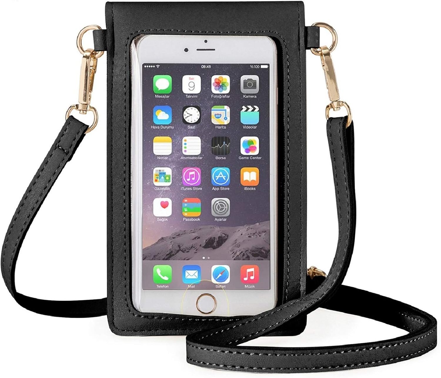 AnsTOP Lightweight Leather Mini Pouch Small Crossbody Bag Cell Phone