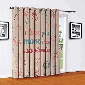 Toopeek - Cortina de colores con texto en inglés "I Love You More