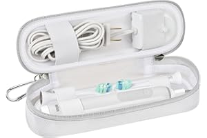 TANMQIN Electric Toothbrush Case Bag Compatible with Oral-B Smart 1500/ for Pro 1000 2000 3000/ for Philips Sonicare ProtectiveClean 4100 5100 6100, Storage Holder Cover for Accessories (Box Only) -White