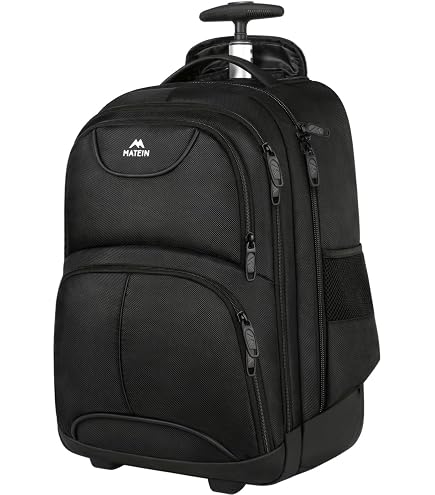 2pole-handle laptop backpack with large wheels backpack-style Amazon.com: SWICKY RICOOI 2-in-1 Large Rolling Laptop Backpack for Women  Men, 50L Backpack with Wheels, USB Charging Port, Shoe Compartment Carry On  Luggage for Travel, College, Sports, Gym, Weekend Trip : Electronics