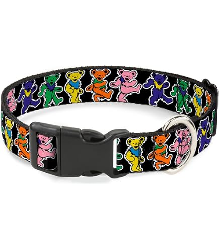 Buckle-Down Hundehalsband – Grateful Dead Design, 22,9–38,1 Cm Umfang, 2,5 Cm Breit