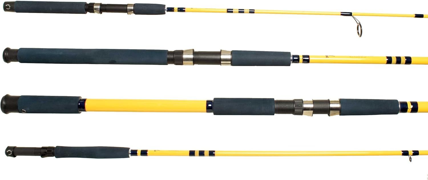 Eagle Claw Water Eagle Heavy Spinning Rod 2 Piece, Yellow, 13Feet