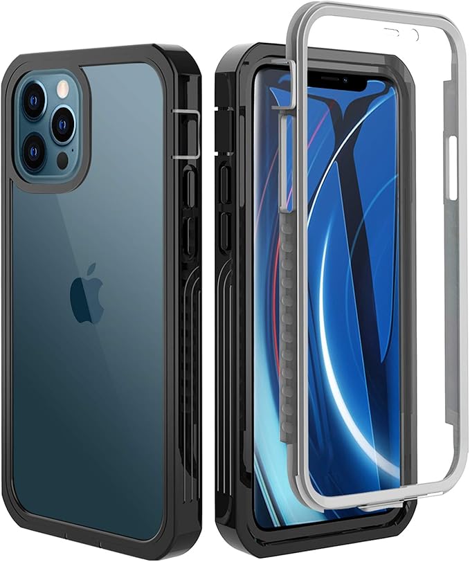 Coque pour iPhone 12 et iPhone 12 Pro 6,1", 360 degrés Antichoc Housse