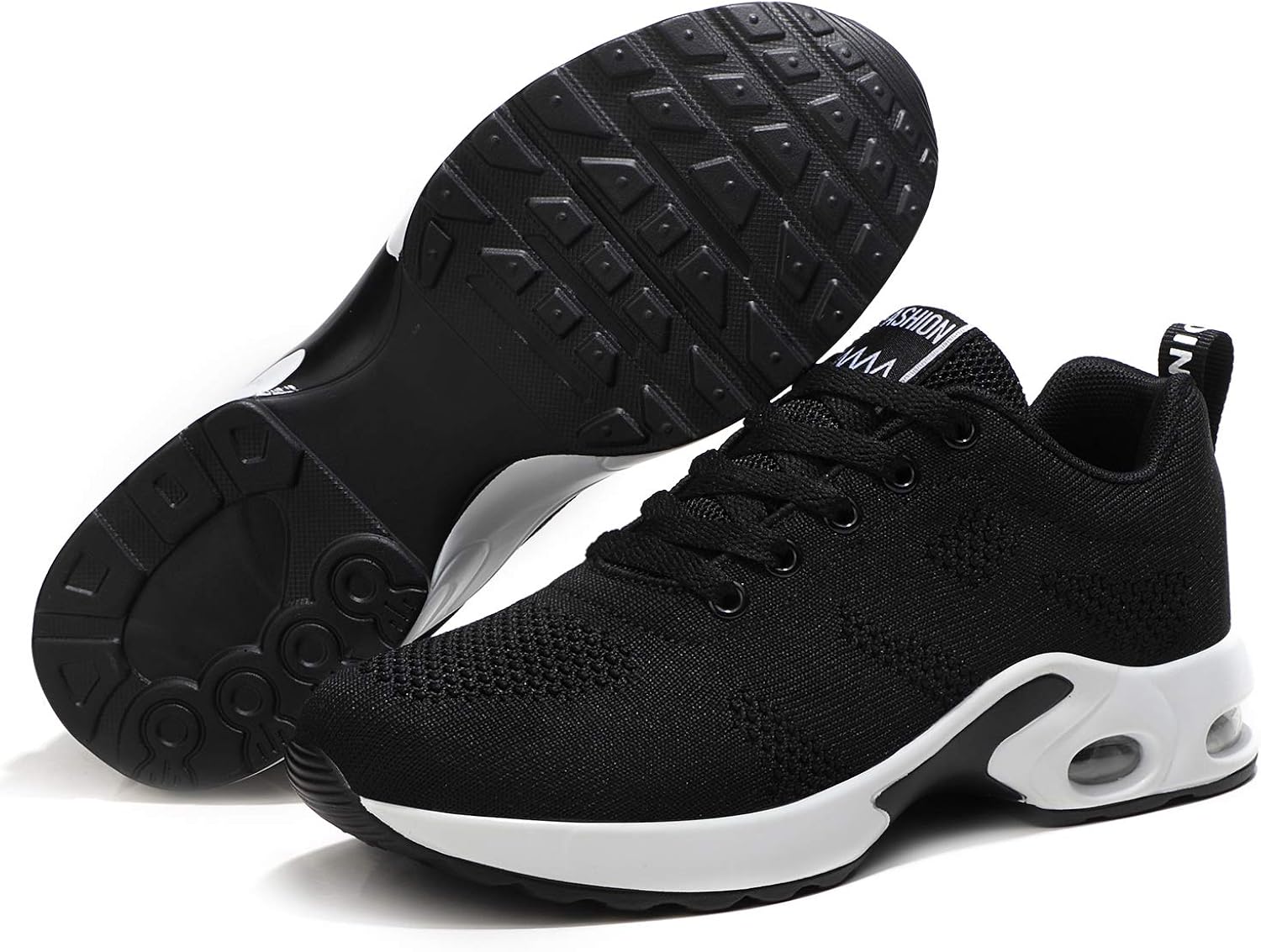  | Women's Sports Running Shoes Breathable Tennis Fashion Lightweight Walking Sneakers Air Gym Sneakers Black | Walking