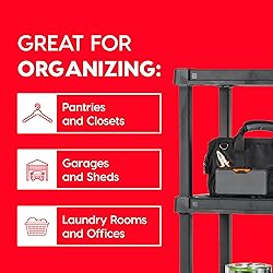 IRIS USA 3-Shelf Heavy Duty Plastic Storage