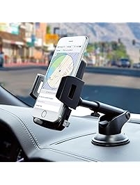 Cellccess Car Mount, Dashboard Car Phone Holder with Telescoping Long Arm/Quick Release Button/Cable Hook for iPhone X 8 8 Plus 7 7 Plus 6s 5s, Samsung Galaxy S9 S8 S8 Plus S7 and More Smartphones