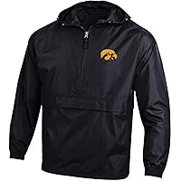 Champion NCAA Mens NCAA Men's Half Zip Packable Hooded Wind Jacket