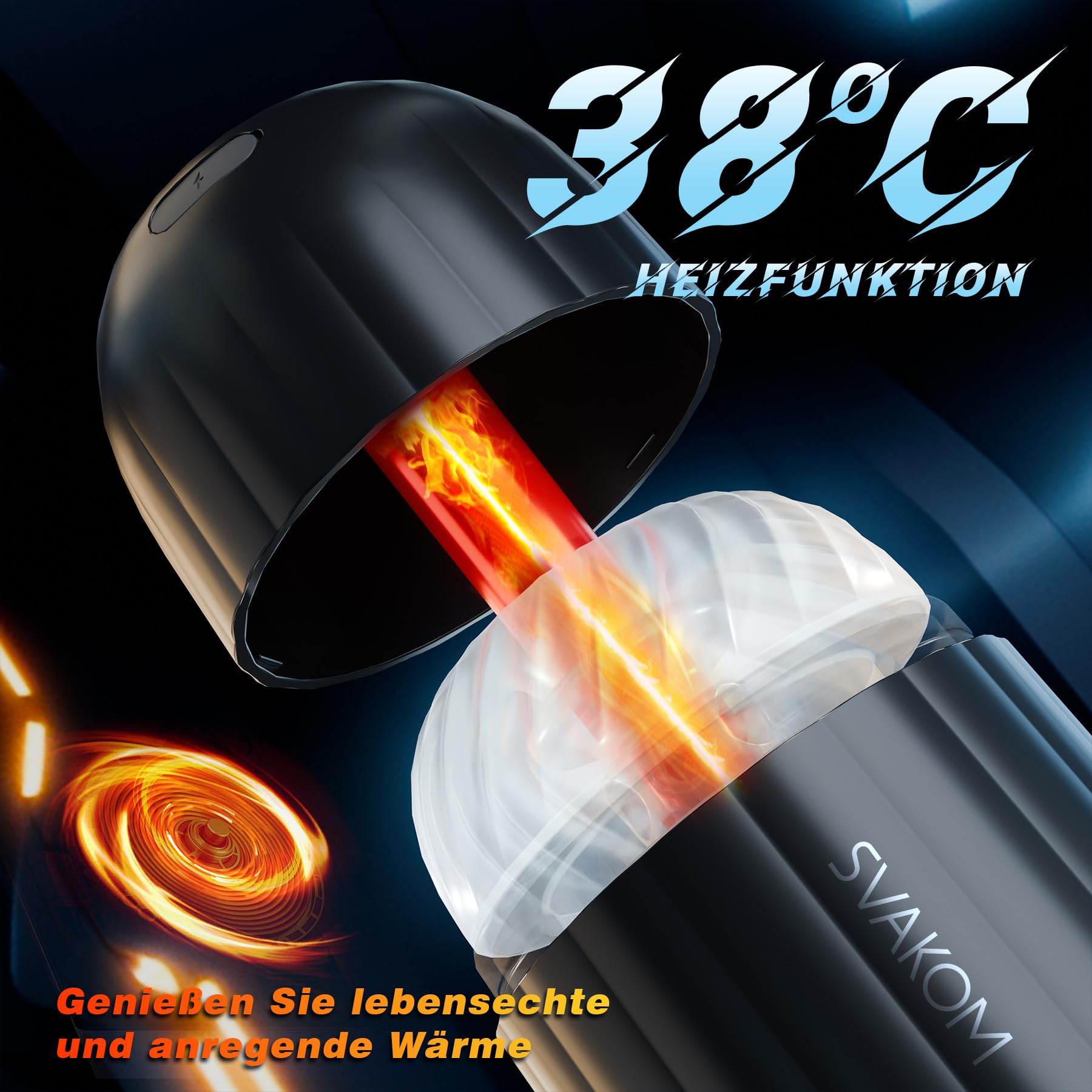 SVAKOM SAM NEO 2 PRO Elektrischer Masturbator mit APP, 5 Saugmodi 5 Vibration mit Heizfunktion Sex Spielzeug für die Männer, Masturbieren für Männer Sex Toys Taschenmuschi Sexspielzeug Masturbatoren