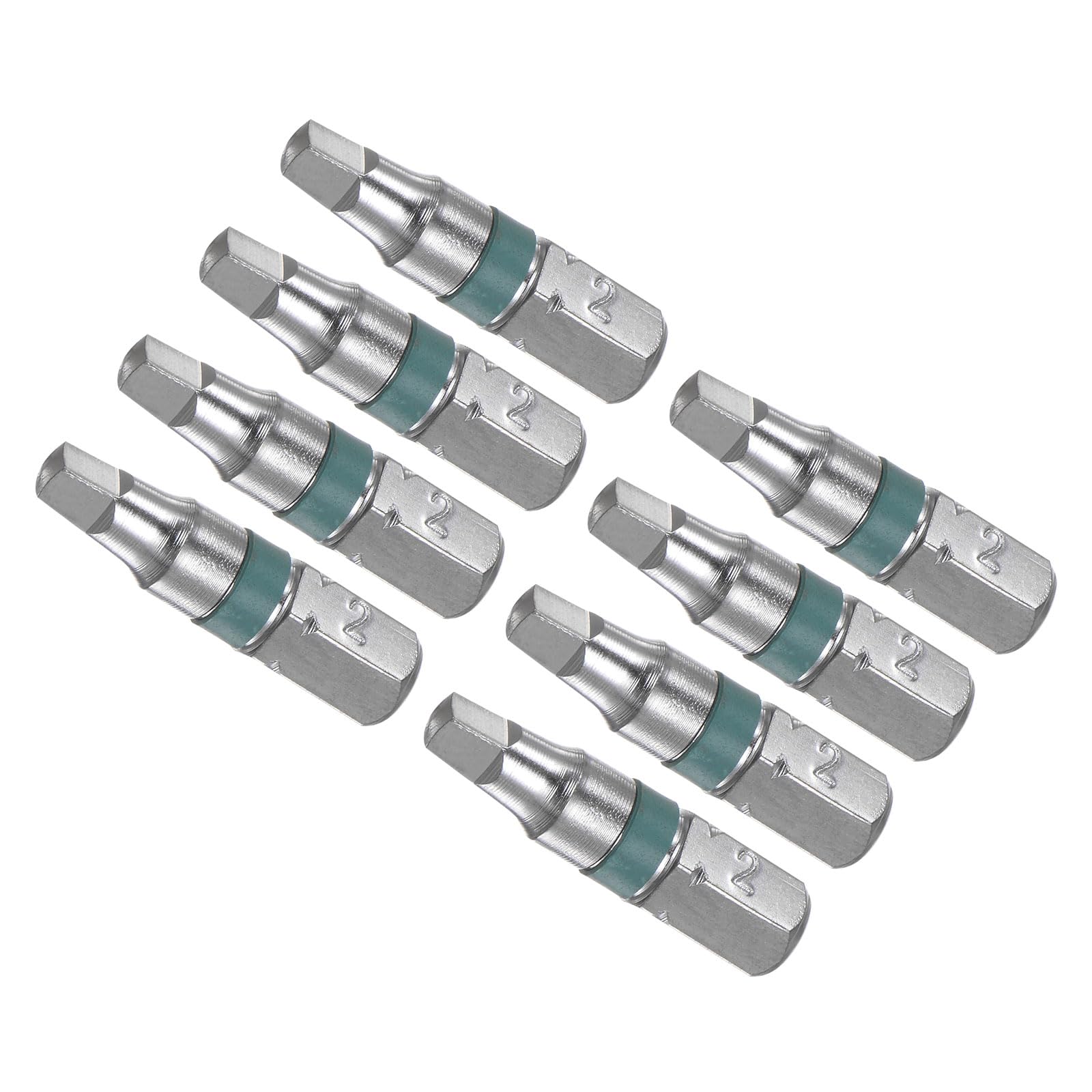 CoCud Square Screwdriver Bits, 3mm Head 25mm Length 1/4" Hex Shank, Steel Square Head Screwdriver Bit - (Applications: for Automobile Repair), 8-Pieces