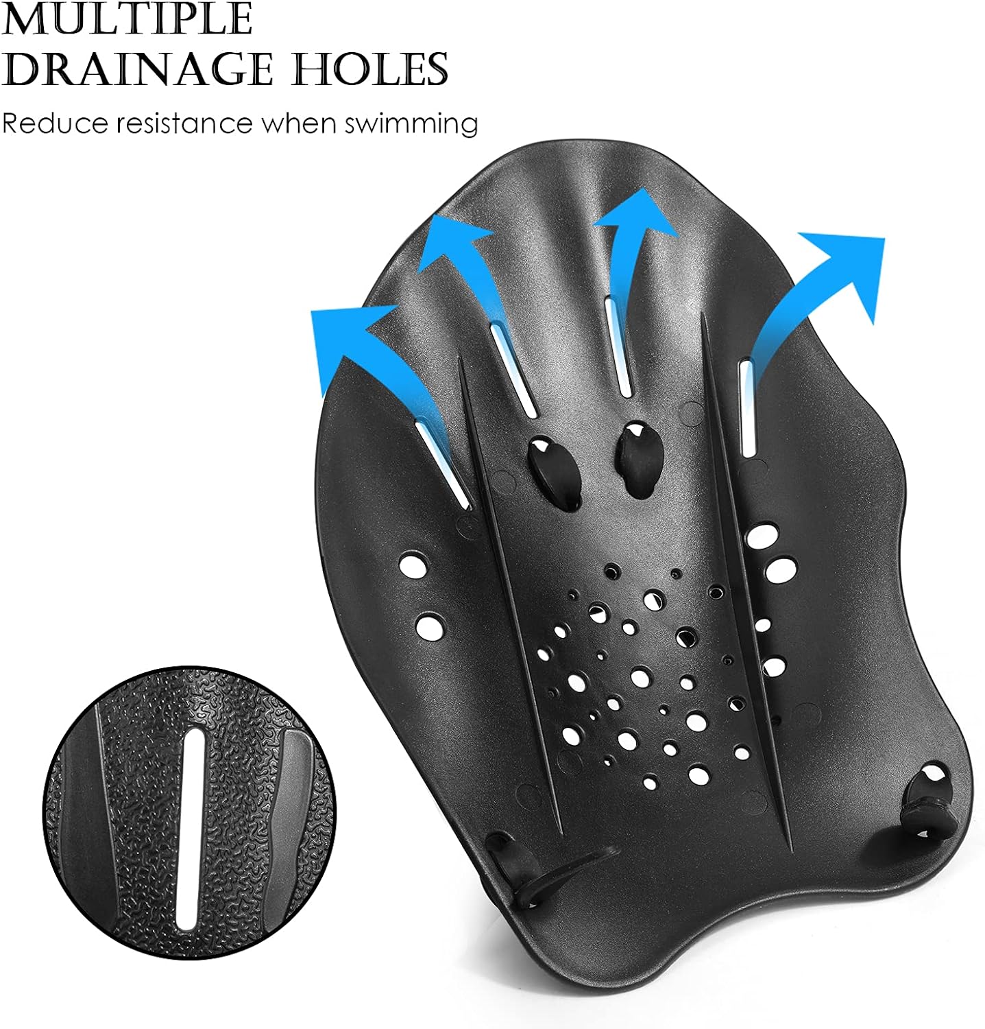 TAGVO Swimming Training Hand Paddles, Contour Paddle for Training to Improve Technique, Sizes for Adult Children Unisex, Black : Sports & Outdoors
