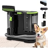 HOMLOVE 21 Kpa Portable Carpet &amp; Upholstery Cleaner Machine | Deep Cleaning for Rugs, Couch, Curtain, Car Interiors Stains, Pet Family Friendly, 800W high-performance motor, 120V (Green)