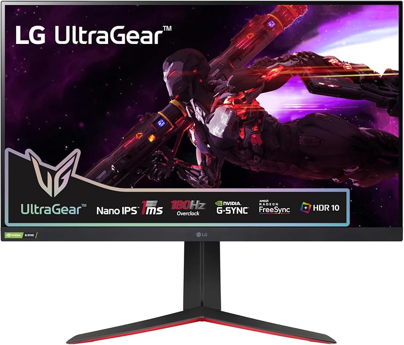 LG UltraGear 32GP850-B 32 Inch 1440p 180Hz Nano IPS Gaming Monitor G-SYNC
