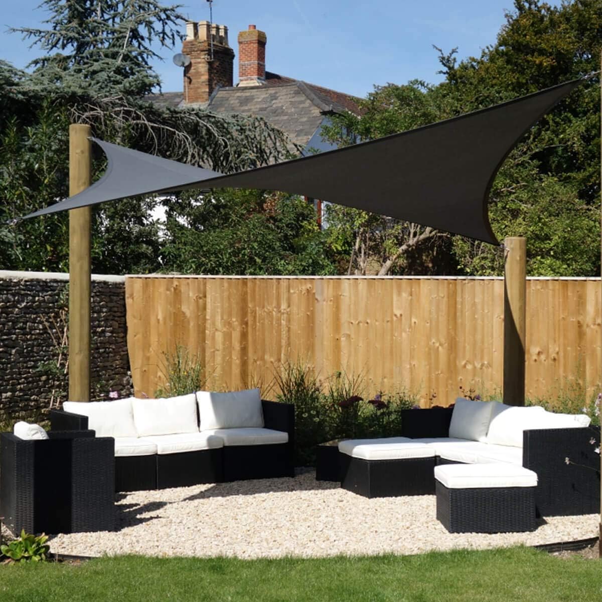 RICHIE Shade Sail Rectangle 12'x12' Waterproof Sun Shade Sail Outdoor Canopy Awning 98% UV Block Patio and Pergola Cover, Grey : Garden & Outdoor