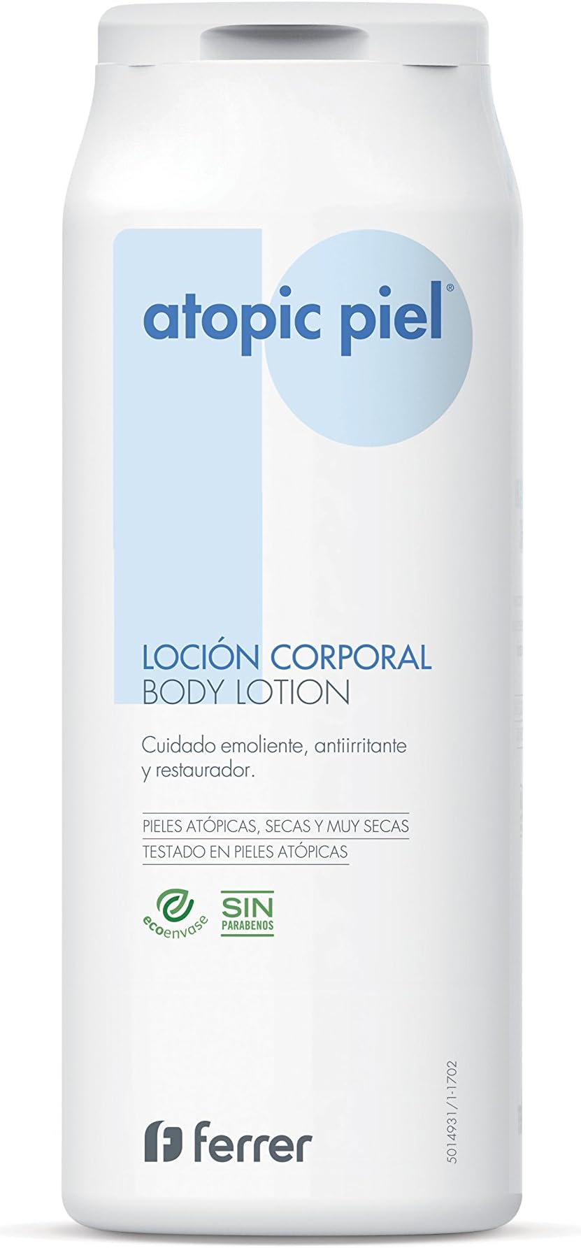 ATOPIC PIEL Body Lotion 200ml - Daily Use Body Lotion for Atopic, Dry Skin and Eczema. Quick absorption.
