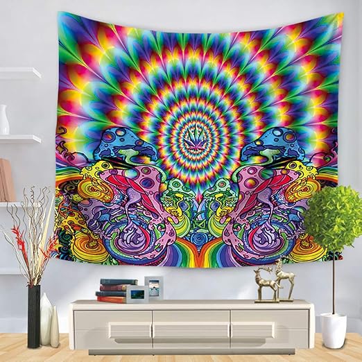 Morbay Wandteppich Mandala Design 150x200cm | Hippie Wandbehang Polyester | Wanddekoration Boho Style