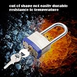 THETAG Steel Padlock with Keys Long Shackle Heavy Duty Waterproof Garden Shed view 3