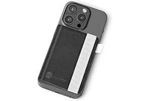 eLusefor Stick-On Phone Wallet for Back of iPhone or Android Case | 6 Sleeve Credit Card Holder - Pocket for Cards, Money & ID - Built-in Stand - Waterproof Material - Travel, Work & Life-Proof Black