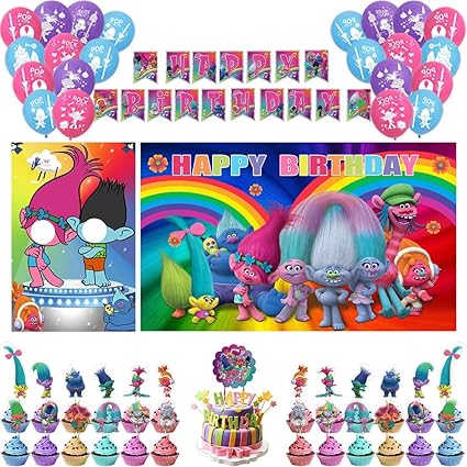 BlissDecor Trolls Birthday Party 