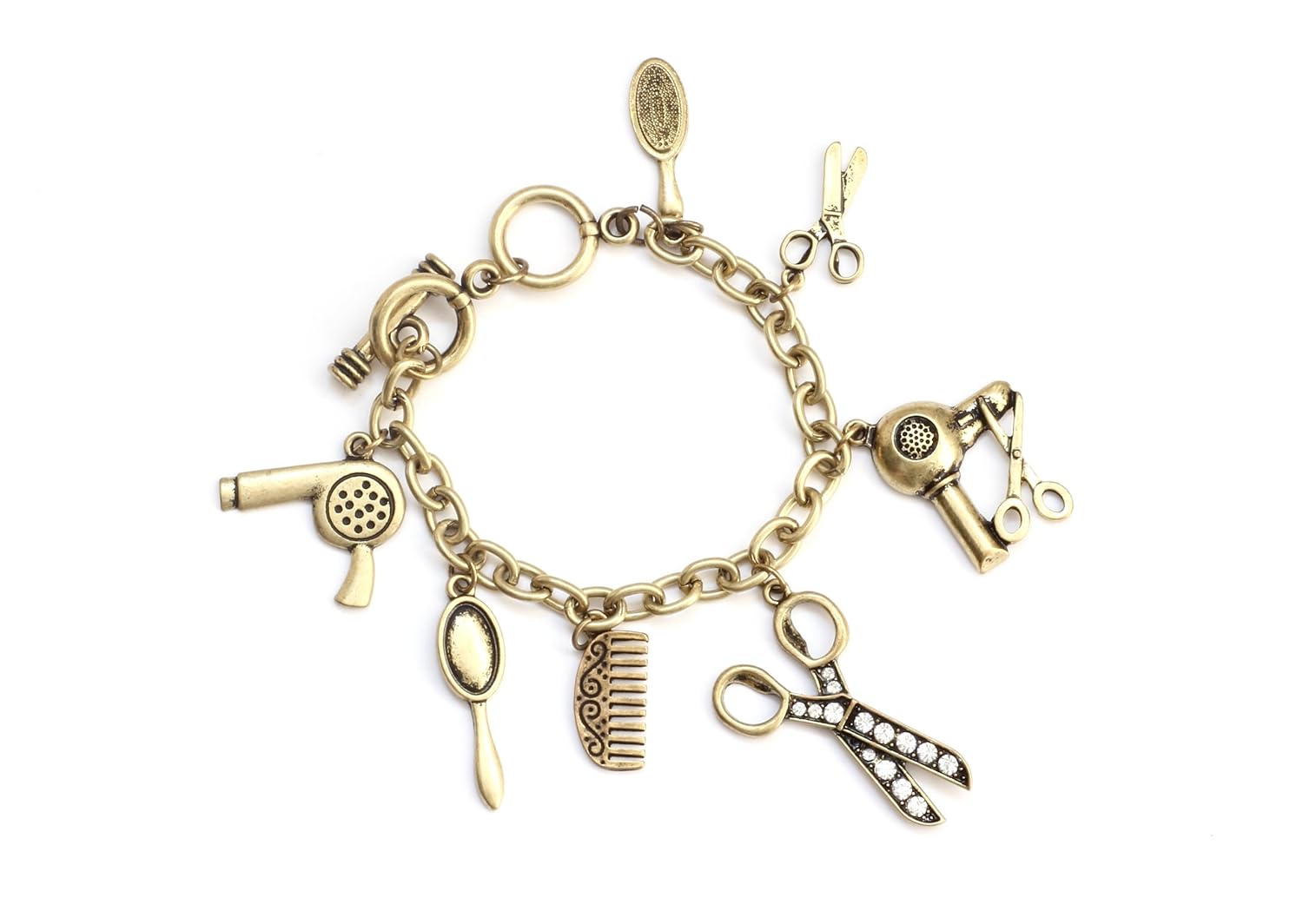 Amazon Com Magic Metal Vintage Beauty Salon Charms Bracelet Hair