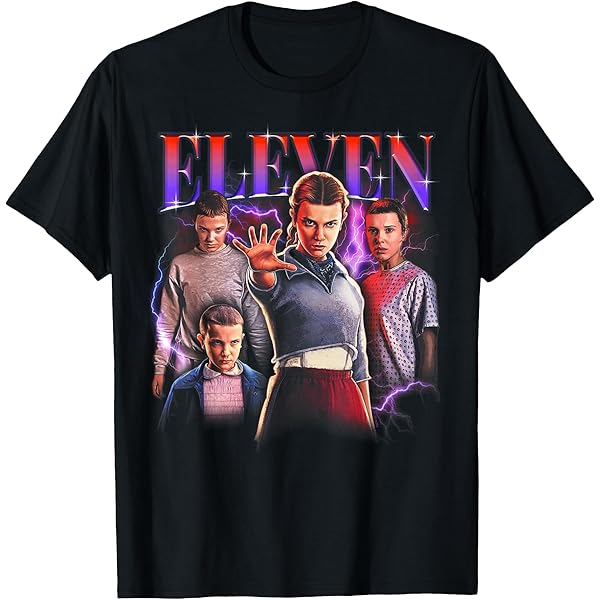 Amazon.com: Stranger Things Eleven Bitchin Green Gradient Stack T