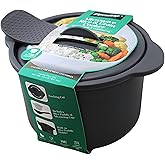 Dependable Industries Inc. Essentials Multi Use Microwave Rice and Grain Cooker Vegetable Steamer with Mixing Serving Paddle 