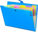 Drawlish Expanding File Organiser 10 Color Pockets A4 Folder Sky Blue view 1