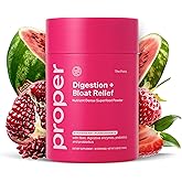 Proper, The Pinks Digestion and Bloat Relief. Drink Mix with Gut Health Probiotics, Prebiotics, Beet Root & Enzymes for Digestive Support. Bloating and Microbiome Supplement for Women and Men