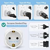Aigostar 2 Pack EU to UK Travel Adapter Plug, Schuko 2 Pin to 3 Pin Converter view 3