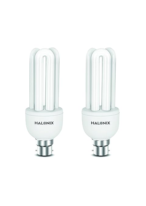 Halonix Super Saver Base B22 20-Watt CFL Bulb (Pack of 2, Cool Day Light)