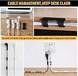 XIAOXI Cable Clips 20Pcs Self Adhesive Cable Management Black view 3