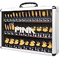 MNA Router Bits 35 Pcs Set, 35 Pieces 1/4 Inch Shank Router Bit Kit. American Router Bit Set Complete Set.