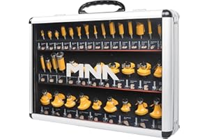 MNA Router Bits 35 Pcs Set, 35 Pieces 1/4 Inch Shank Router Bit Kit. American Router Bit Set Complete Set.
