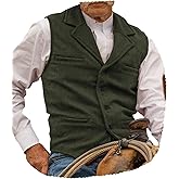 Garqia Clyon Hunting Aged Mens Tweed Vests Herringbone Waistcoats Retro Casual Wedding Wool Business Vests