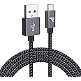 RAMPOW Micro USB Cable 10ft, Extra Long Charging Cord, QC 3.0 Fast Charge & Sync USB Cable, Braided Android Charger Cable for Samsung Galaxy S7 Edge S6 S5, Moto, LG G4, HTC - Space Gray