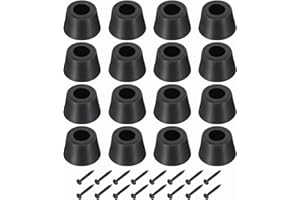 MECCANIXITY Rubber Speaker Isolation Feet,0.91" Black Anti-Vibration Base Pad with Screws Amplifier Stand Feet Mat for Electr