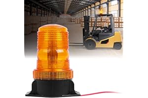eTzone 30 LED Amber Forklift Strobe Light 30W Vehicle Roof Safety Beacon Light for 10-110V Mower, ATV, Trucks, Tractor, Golf Carts, UTV, Cars, Bus