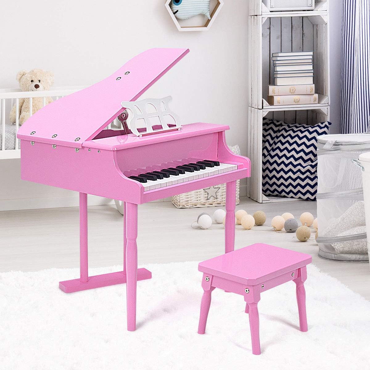 goplus wood toy grand piano