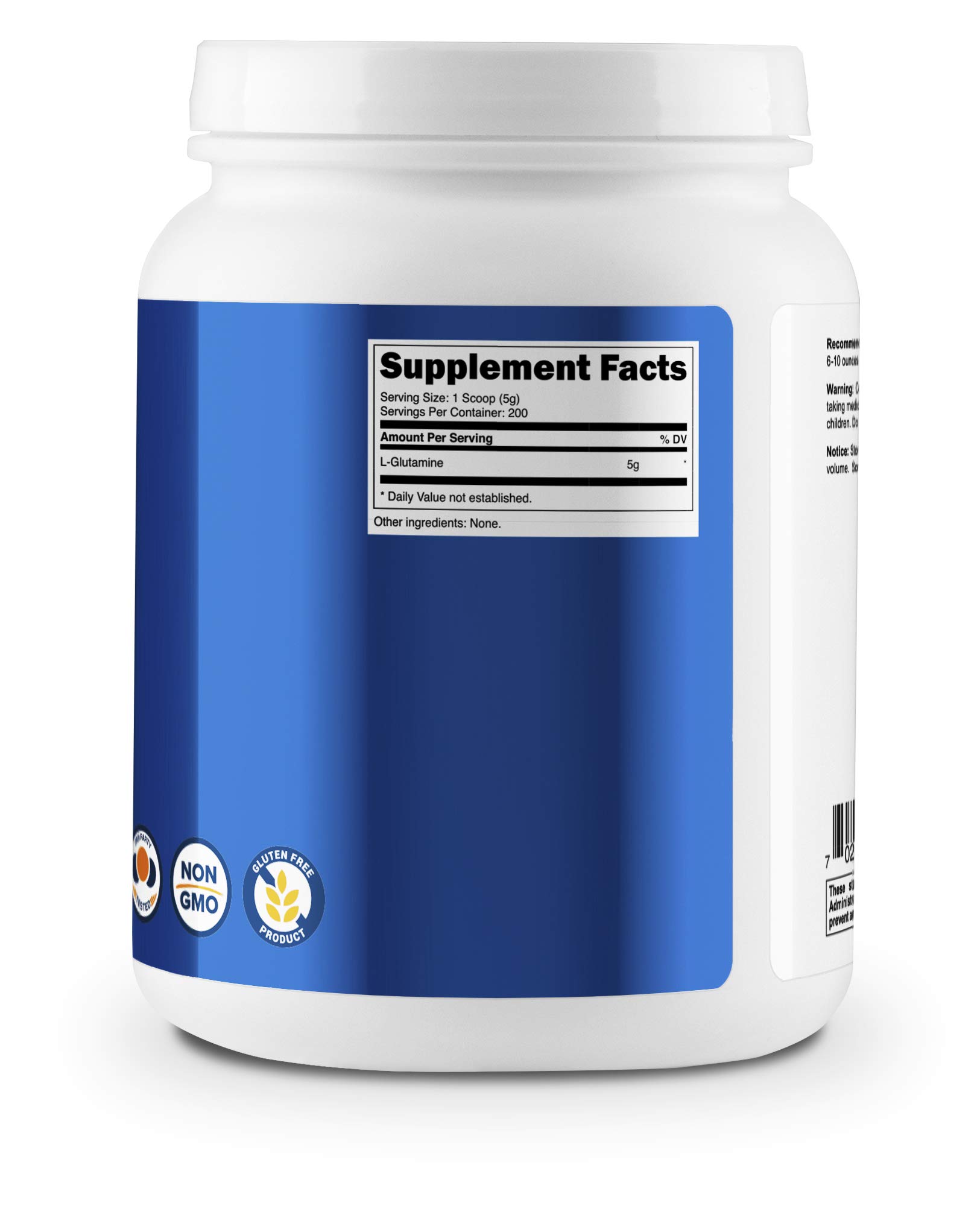 Nutricost LGlutamine Powder 1 KG Pure L Glutamine, 5000mg per Serving, NonGMO, Gluten Free