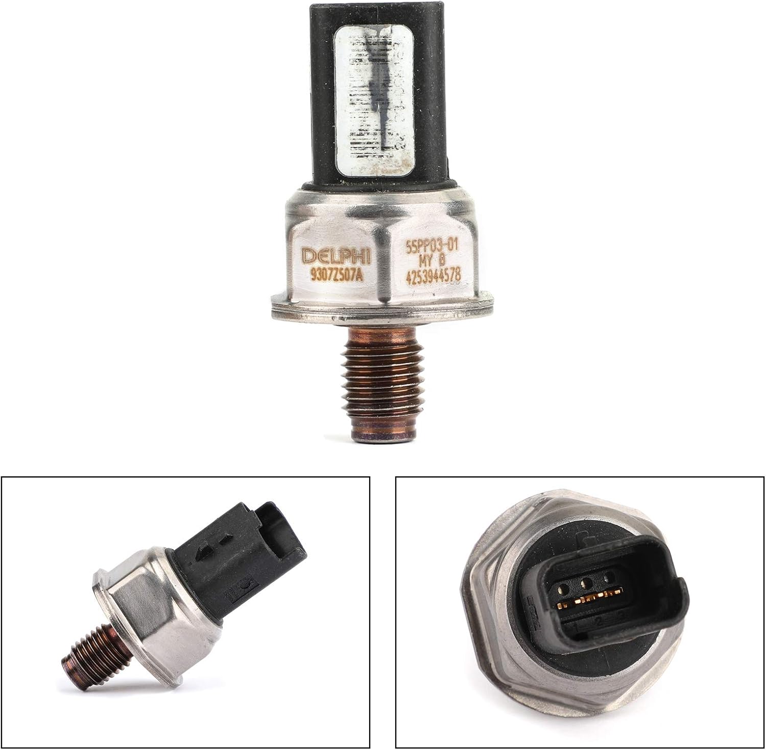 Topteng Car Fuel Rail Pressure Sensor Fits for SsangYong