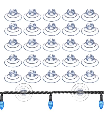 thumbnail image 2 of CAXUSD 200pcs Sucker Design Light Clips For Hanging Christmas Lights Outdoor And Cables Easy Installation Hooks For Holiday Decor And Versatile Use 2 of 10
