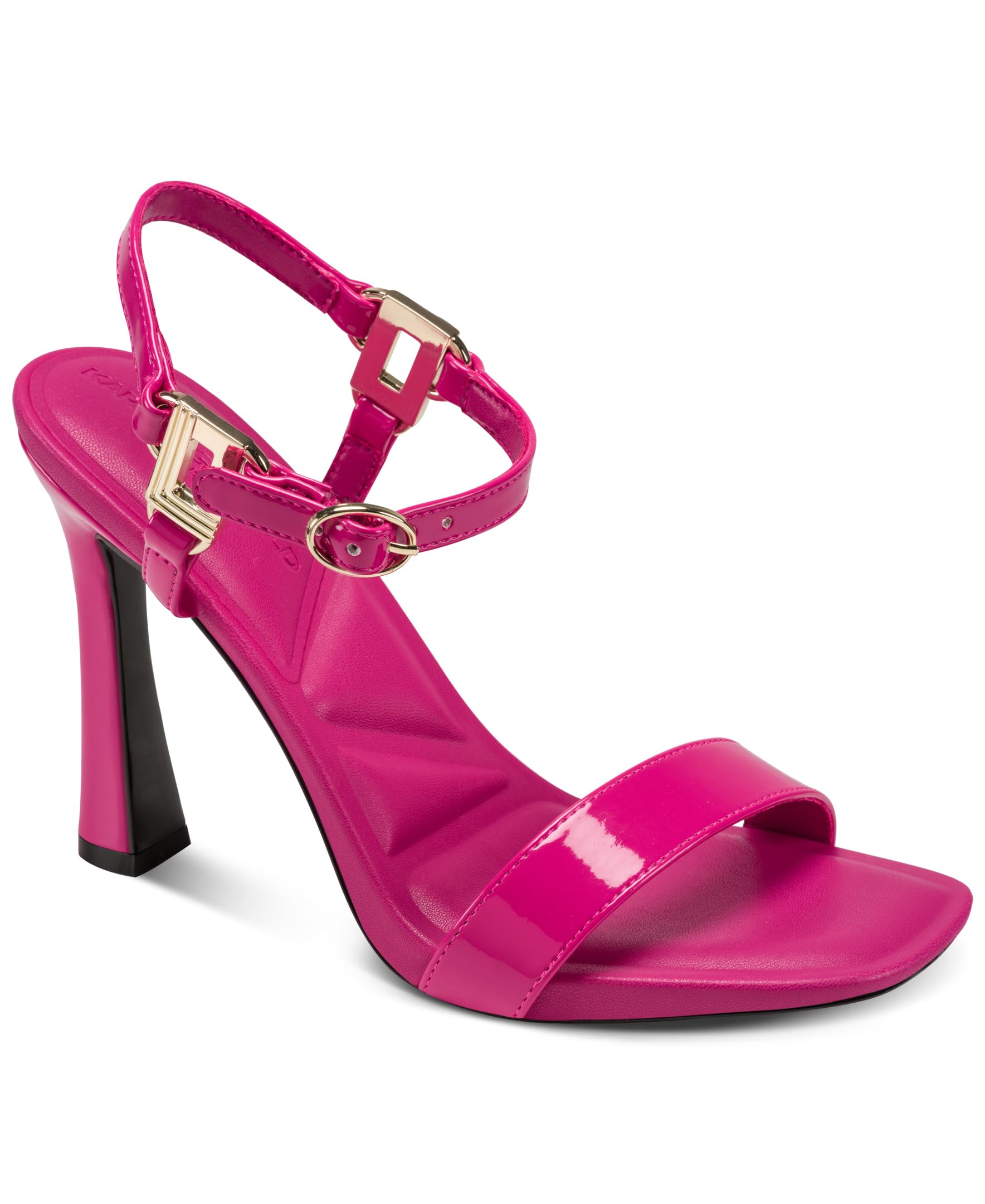 KARL LAGERFELD Paris Women’s Cybil Evening Ankle Strap Dress Heel, Hot Pink, 8.5