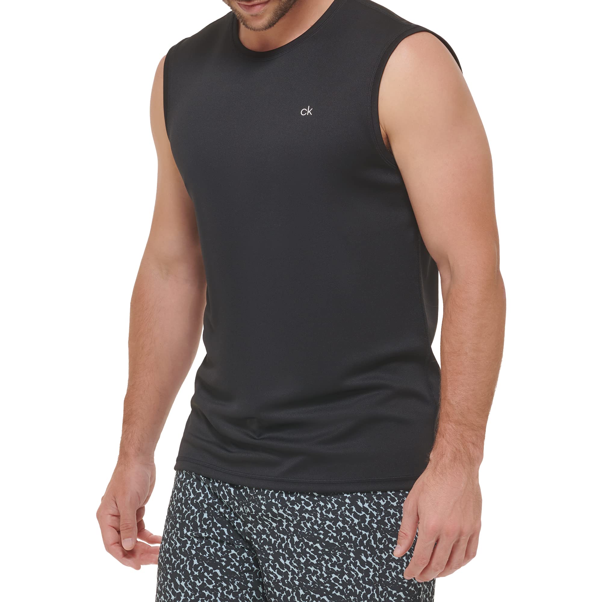 Calvin Klein Men's Standard UPF 40+ Sleeveless Quick Dry Swim Shirt