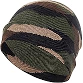 Dqwtb Knit Beanie for Women Men Leopard Cow Print Camouflage Winter Hat Soft Stretchy Warm Knit Cap for Streetwear Outdoor